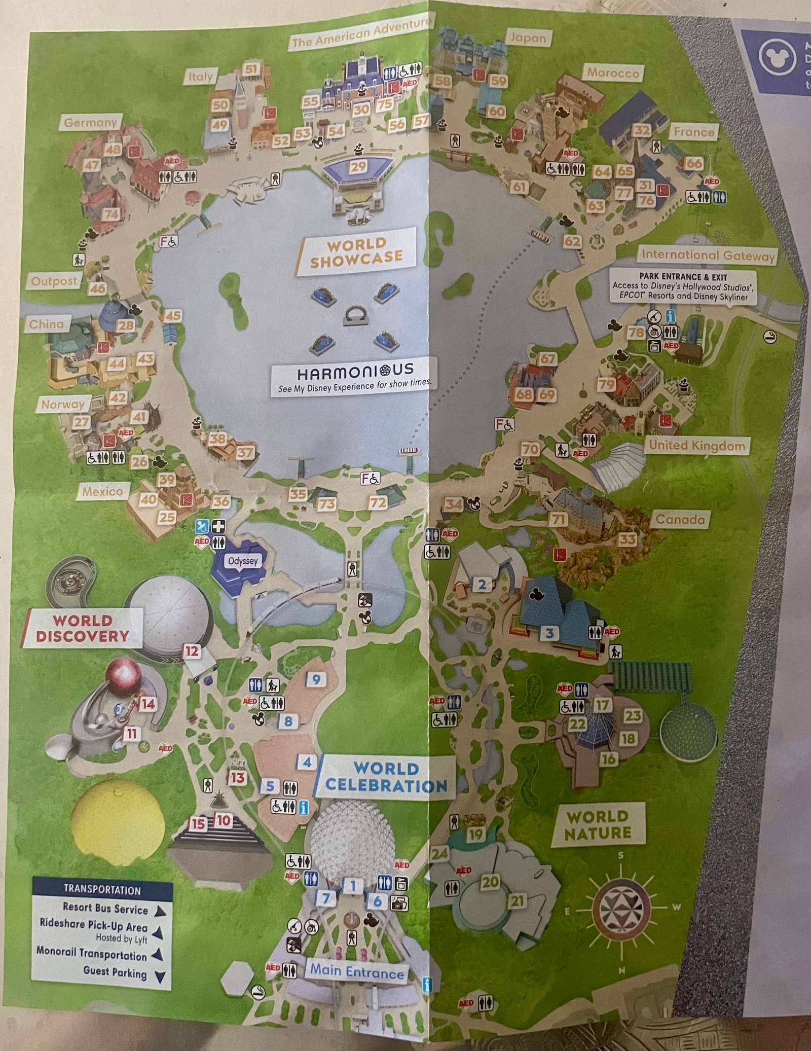 Epcot Park Map [May 2023] - Discover Disney World